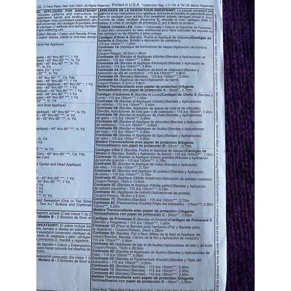 McCalls 4735 Women's applique cardigan jacket Sz os - Picture 5 of 5